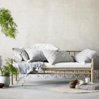 bambo couch covers and pillows