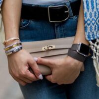 Girl carrying handbag