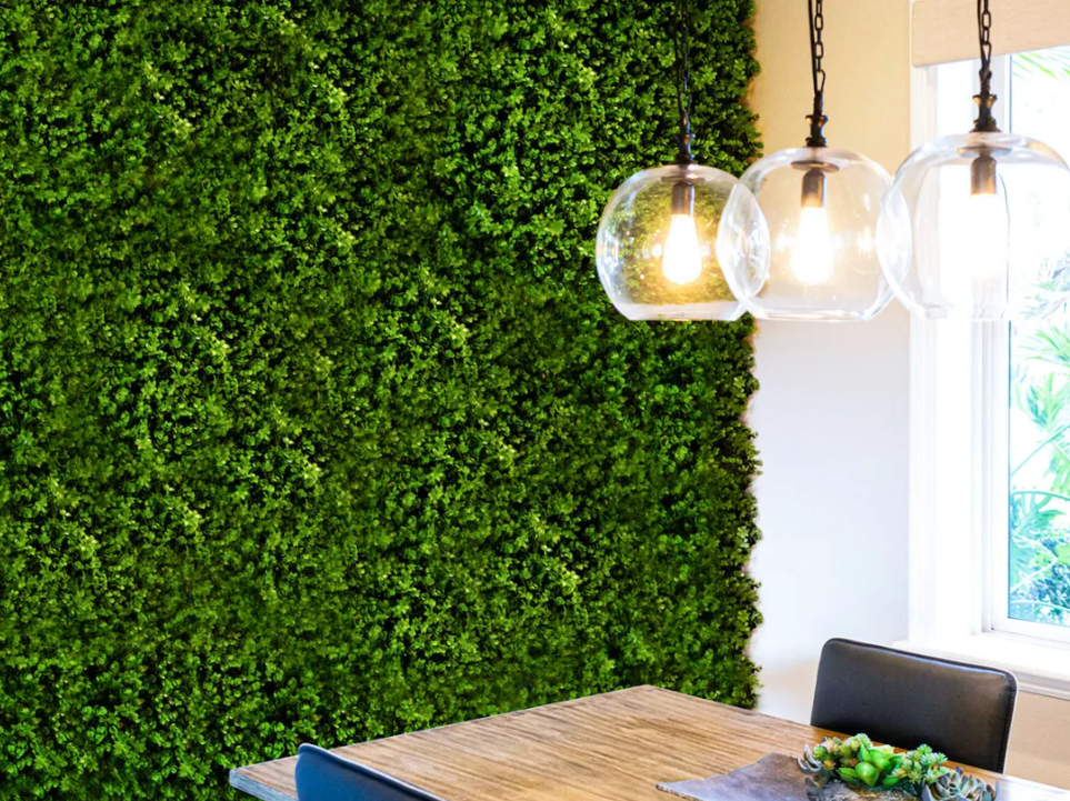 Faux Greenery Wall