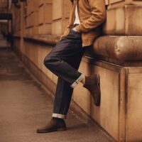 Gunner Dark Brown Suede Chelsea Boots