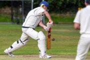 person playing cricket