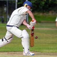 person playing cricket