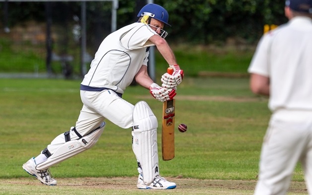 person playing cricket