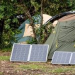 two camping solar panels and camps