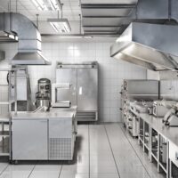 one big commercial kitchen