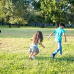 kids playing football